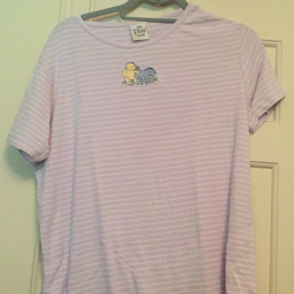 Light purple Disney shirt with Pooh and Eeyore